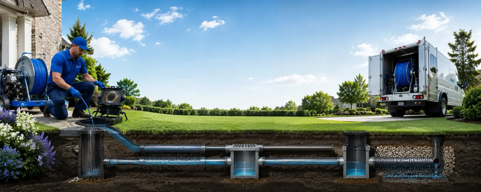 Outdoor drain cleaning information for Holly Bluff, MS